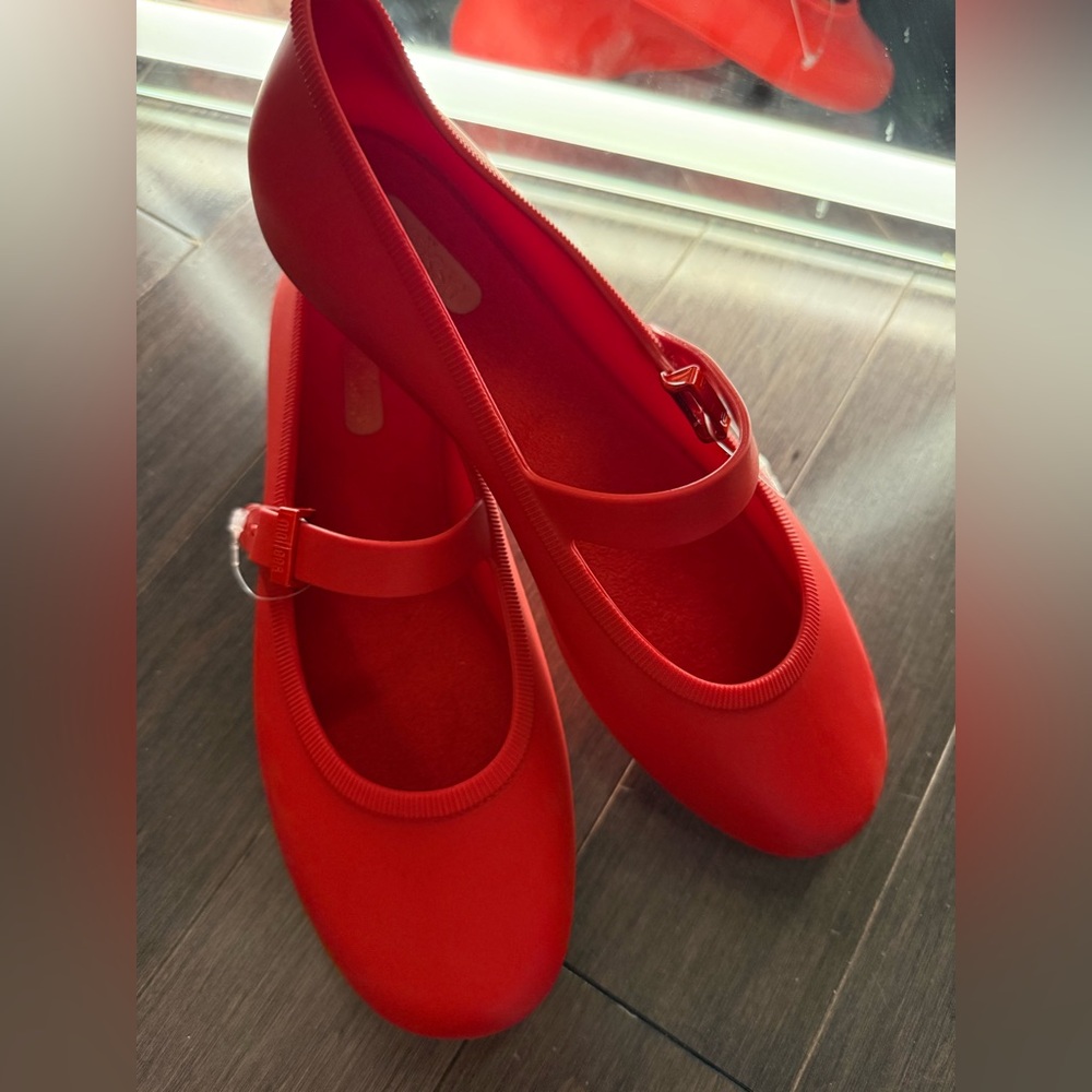 Red Women's Mary Jane Flats